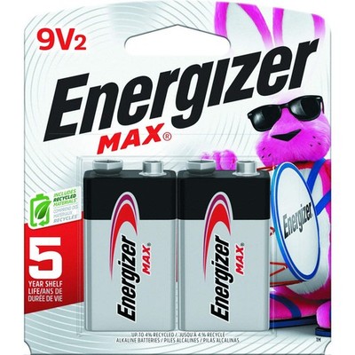 ENERGIZER 522BP-2 Battery,Alkaline,9V,Premium,PK2 3KKH8