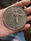Oversized 3" $20 MCMVII Gold Color Liberty Coin VTG Paperweight Collectible￼