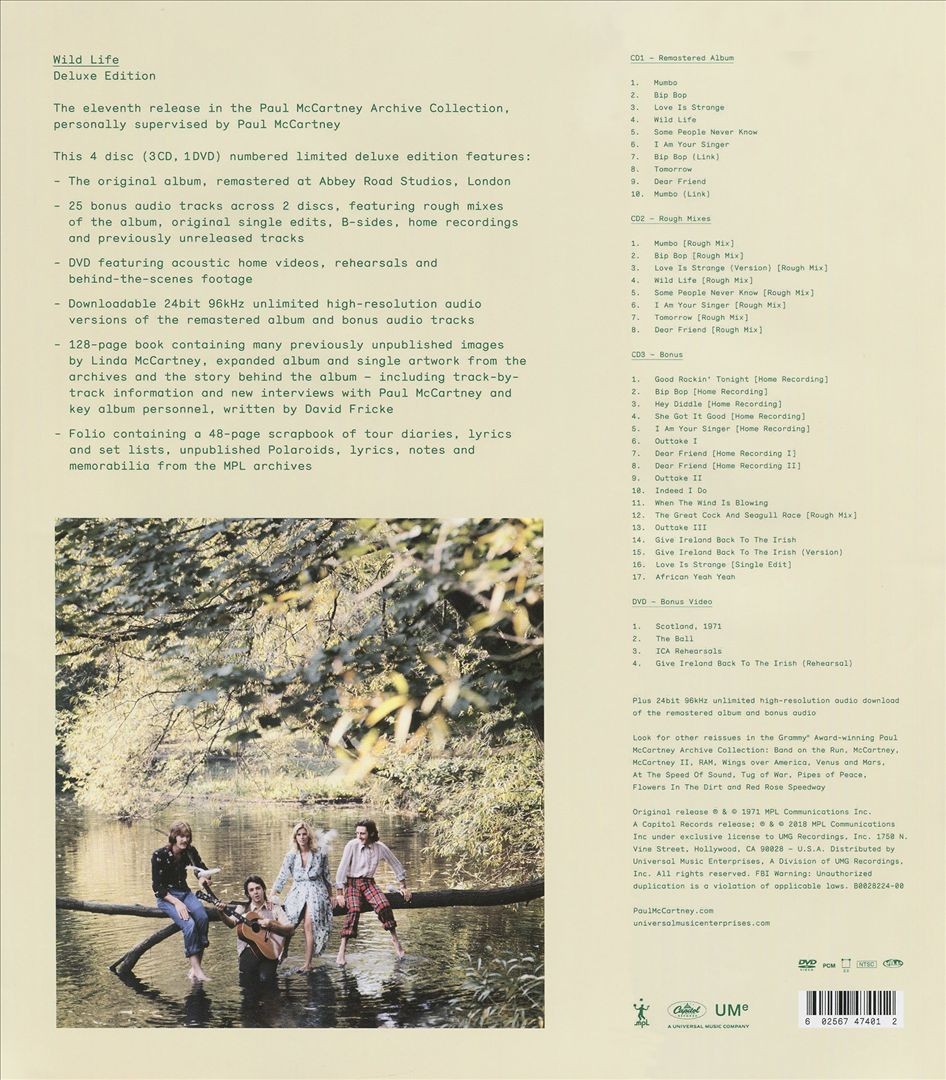 Wings Wild Life [Super Deluxe Edition] New Cd & Dvd