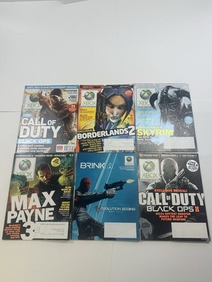 Lot Of 6 XBOX Official Magazine: Call Of Duty, Skyrim, Borderlands 2, 2010-2012