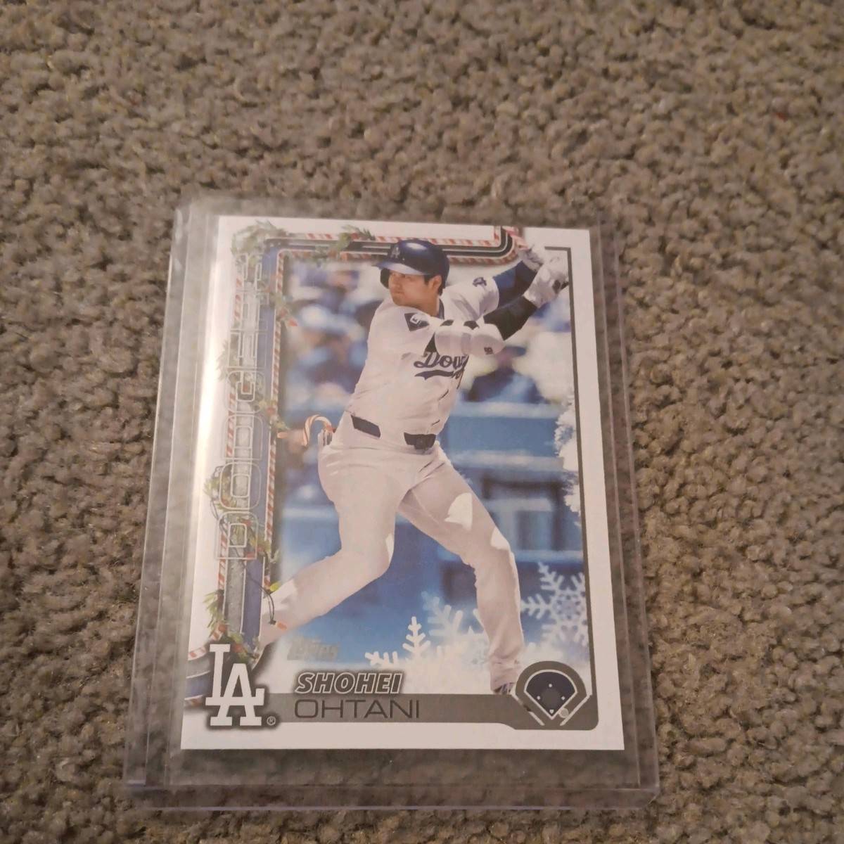 Shohei Ohtani 25周年記念カード 2025 Topps Holiday Shohei Ohtani Variation Short Prints Candy Cane