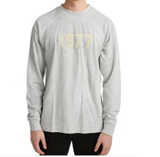 Fear Of God Essentials 1977  t shirt Long Sleeve Mens Size Medium Heather gray