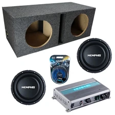 Vented Loaded Dual Enclosure w/ SRXS1040 10" Sub, 600W Amplifier & 8GA Amp Kit