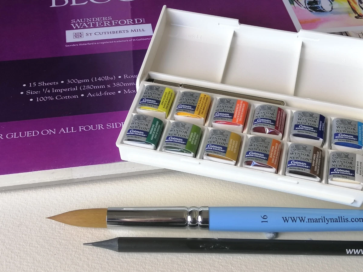 Winsor and Newton Cotman Acuarela Set Paleta Bolsillo Set, 13 Piezas Totalmente Nuevo