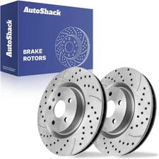 Autoshack Front Drilled & Slotted Brake Rotors |  for 2010-2015 Chevrolet Camaro