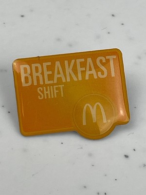 McDonald's Breakfast Shift Pin 2015 Gold Tone Employee Service