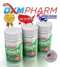3 Pack Cough Suppressant 100 Tablets 30mg Dextromethorphan