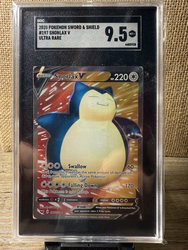 Snorlax V graded SGC 9.5 for sale on eBay