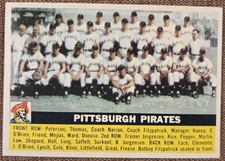 1956 Topps #121 Pittsburgh Pirates Baseball Card Clemente Friend Law Groat