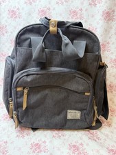Eddie Bauer First Adventure Gray Backpack Diaper Bag Multi Pocket 15x16
