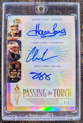 Howie Chris Kyle Long Triple Auto /5! Panini Raiders Bears Patriots Autograph