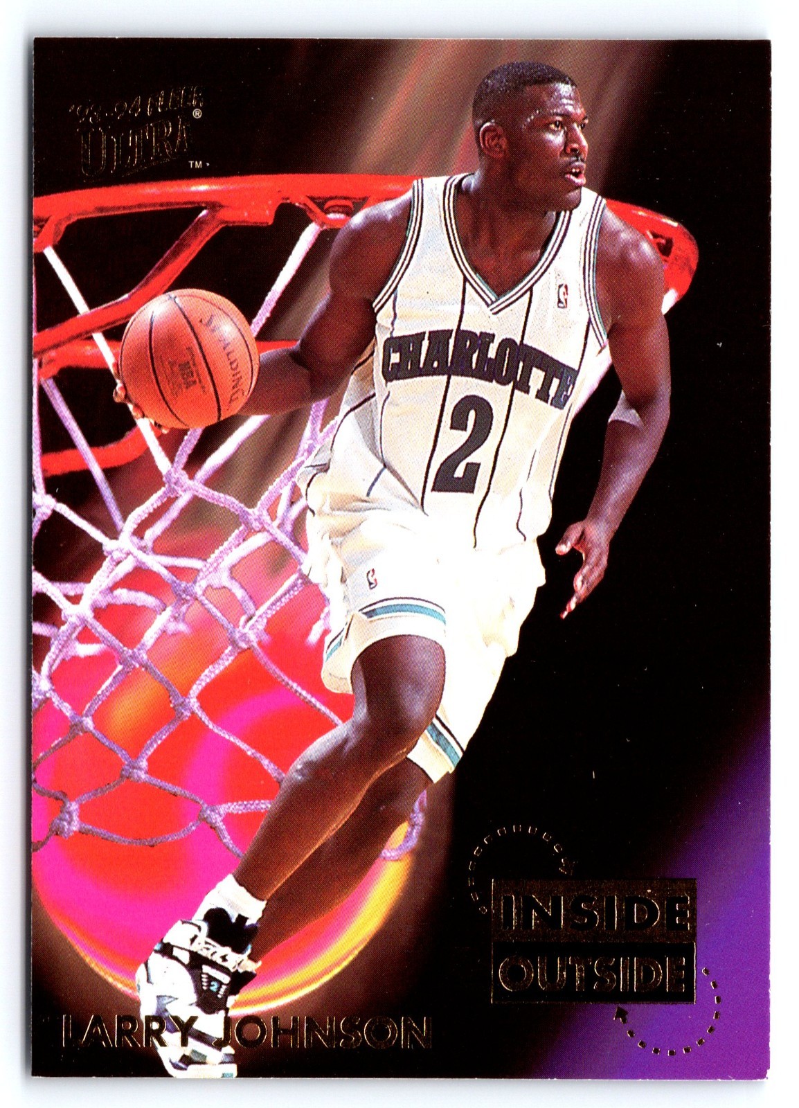 1993-94 Fleer Ultra - Inside Outside Larry Johnson #3