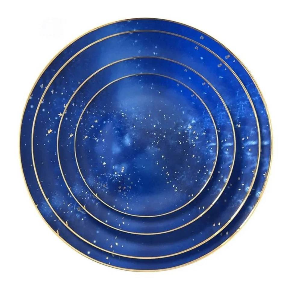 Blauer Sternenhimmel Luxus Bone China Geschirrset