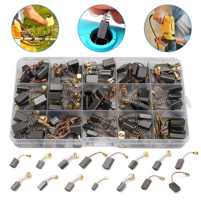 #ad #ad 105x 15 Sizes Electric Motor Carbon Brushes Replacement w Copper Wire for Drill $12.98