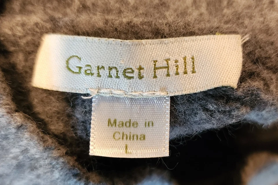 Suéter Gris Cuello Alto Granate Hill Talla L Lana de Cordero Angora Mezcla de Conejo Foto 4 de 4