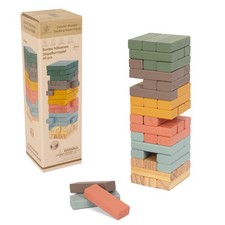 Wooden Blocks Stacking Games, 48PCS Tumbling mittel, Multicolor