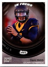2017 Davis Webb SAGE HIT Premier Draft In Focus #131 Cal RC Rookie Broncos