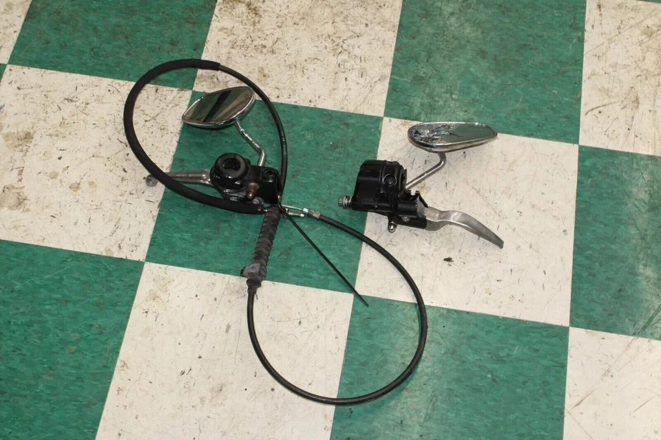 00-06 Heritage Softail Classic *DMG* Rear View Mirrors W/ Clutch Brake Lever WTY Foto 3 de 4