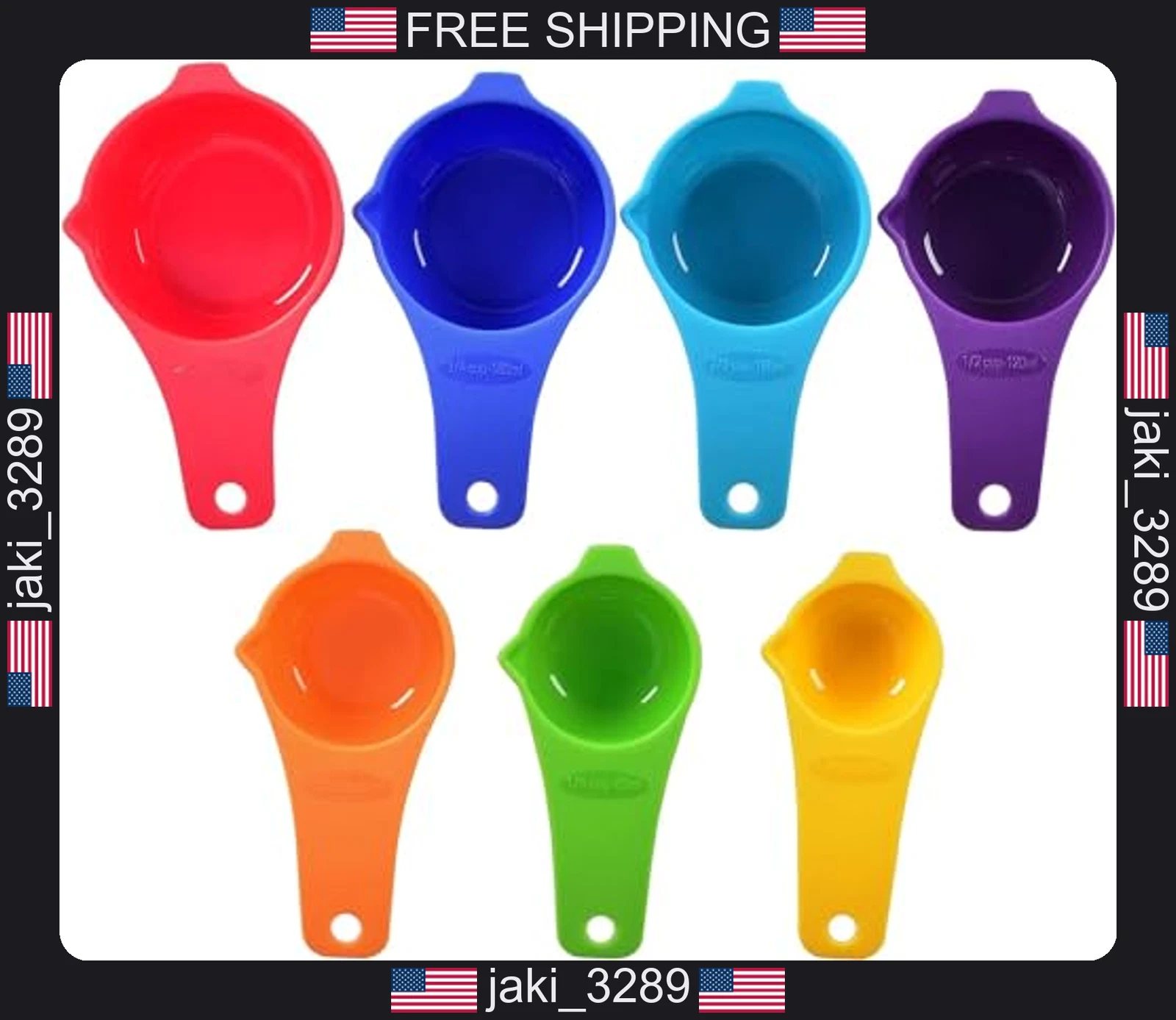 DOTINGHUX Measuring Cups Set of 7, Assorted Colors