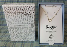 Sterling Silver Love This Life "Daughter" Necklace 16" 2" Chain NEW in Box w/Tag