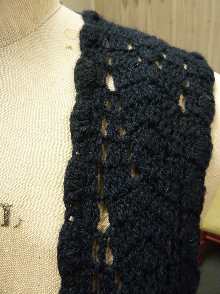 Prada Wool Navy Crochet Vest Size 44 | eBay