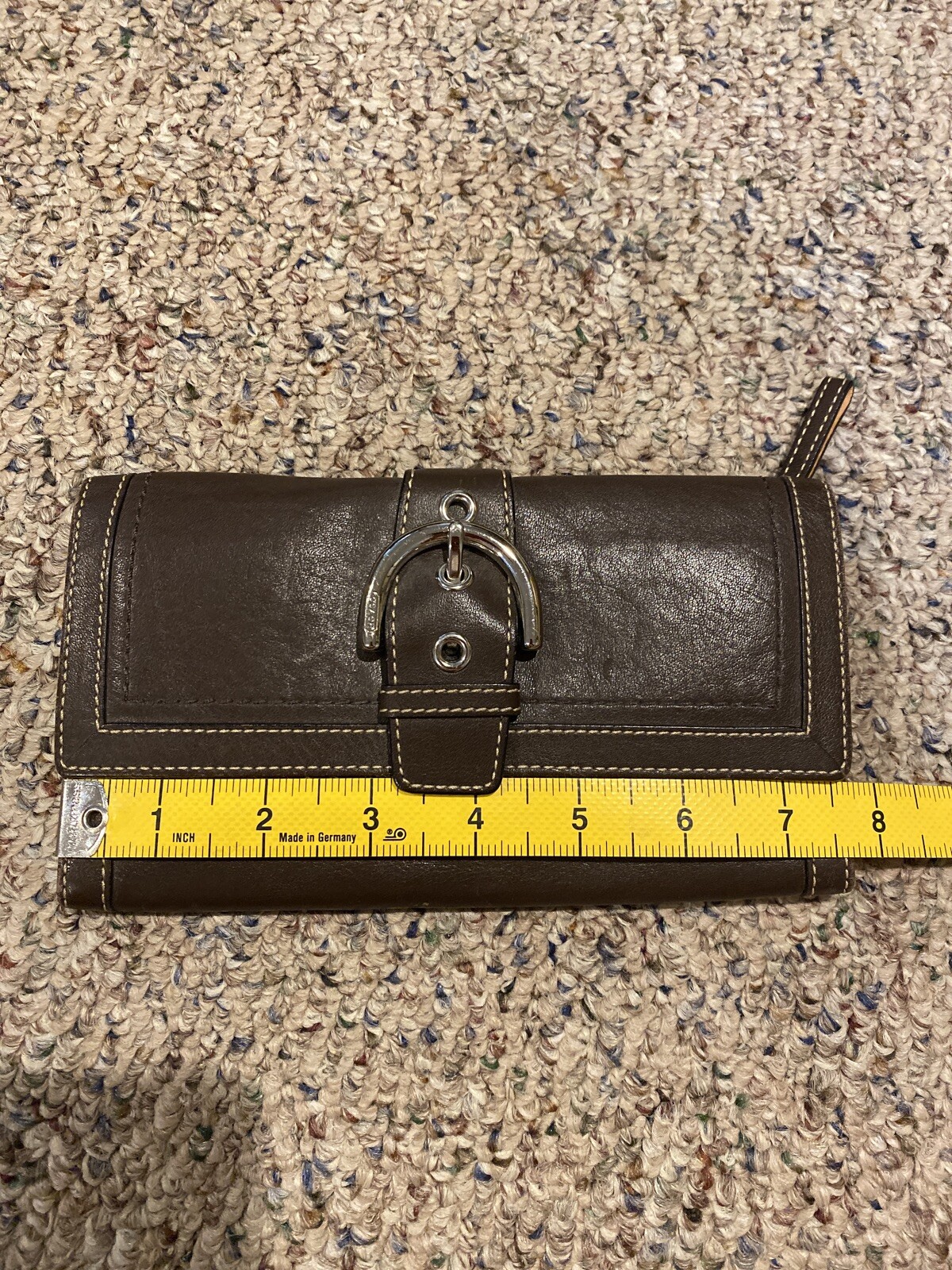 Authentic Vintage Coach Buckle Leather Wallet Gem