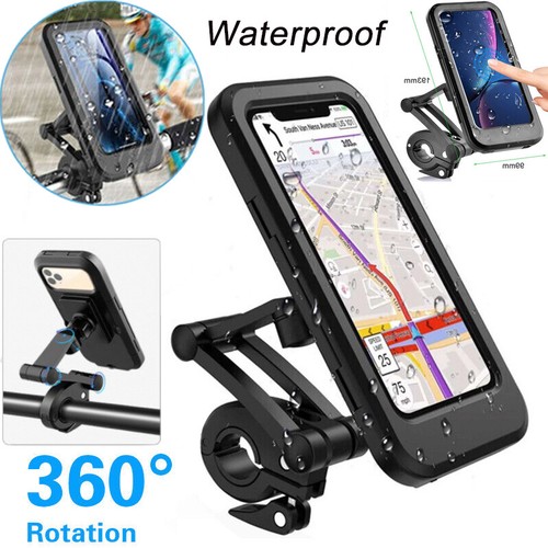 Motorbike Bike Bicycle Phone Mount Case Holder Waterproof For Delivery Drivers - Picture 1 of 29