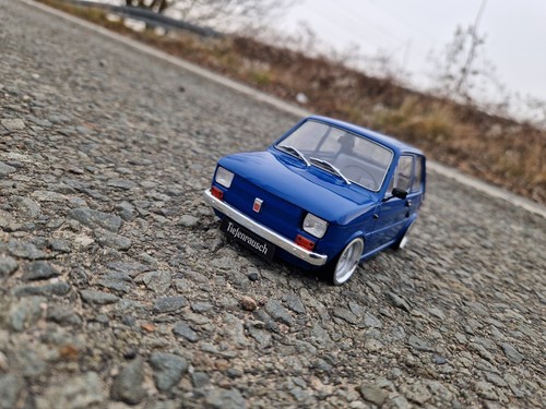1:18 Polski Fiat 126P Tiefer Tuning mit 13 Zoll Telefon Echt Alu Felgen - Picture 4 of 4