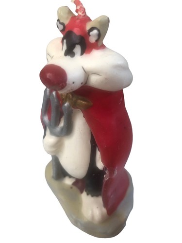 Vela vintage 1997 Sylvester The Cat Halloween Diavil Warner Bros 4" - Imagen 4 de 7