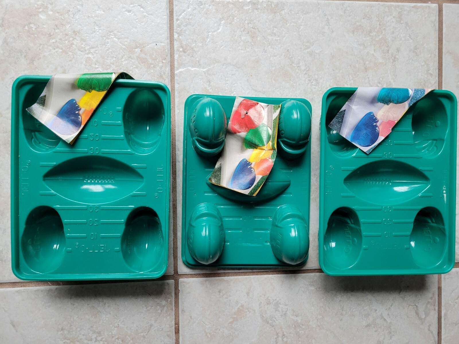 JellO Jiggler Football & Helmet Jello Molds Set Of 6 Jello Shots Candy