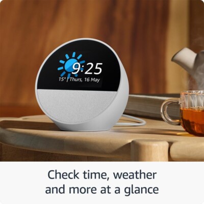 Echo Spot Smart alarm clock with 2.8