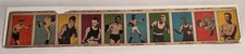 1920 W-529-2 UNCUT STRIP 10 BOXER CARDS CHAMPIONS JACK DEMPSEY, BRITTON, LEONARD
