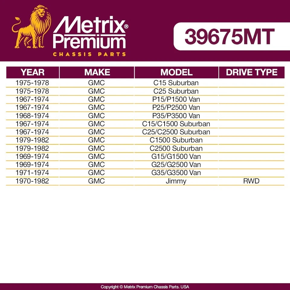 Front Idler Arm for Chevy C10 Pickup Suburban C20 GMC C15 Jimmy K6096T - Image 4 of 4