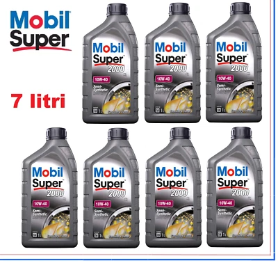 OLIO MOTORE AUTO MOBIL SUPER 2000 x1 10W40 no motul no castrol 7 LITRI LT A3/B3