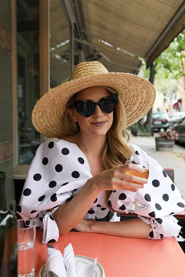 695 NEW Caroline Constas NELLA Off The Shoulder Polka Dot Dress