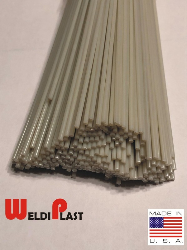 PVC Plastic Welding Rods 20ft- 20pk (12in x 4mm 5/32 Natural) Motorcycle Repair