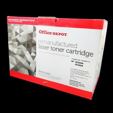 Office Depot Remanufactured Laser Toner Cartridge Comp CE255A Black NEW