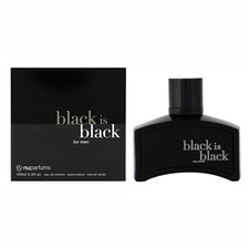 NU Parfums Black is Black Men's Eau de Toilette - 3.4oz-New Sealed Box-Free Ship