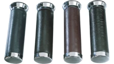 NEW PARTS UNLIMITED DS-243263 Leather-Covered Grips - Black - Honda Goldwing