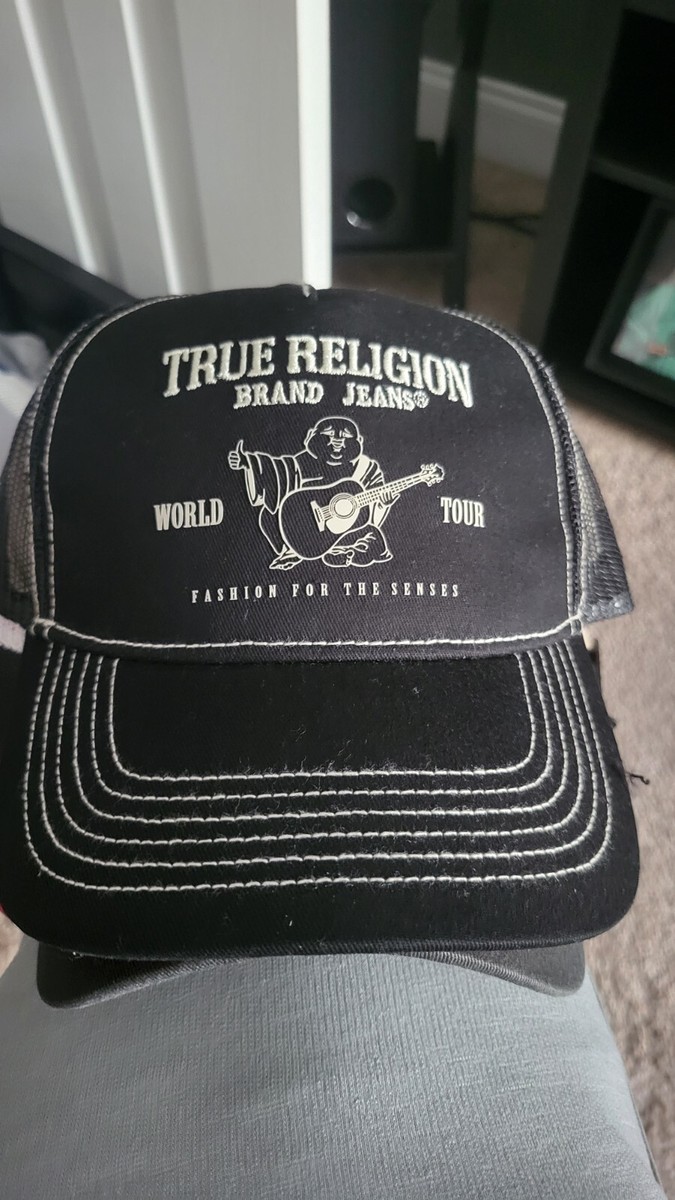 True Religion Hat Snap Back Unisex Cap Black And White | eBay UK
