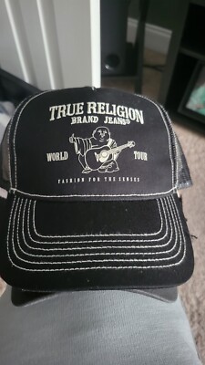 True Religion Hat Snap Back Unisex Cap Black And White | eBay UK
