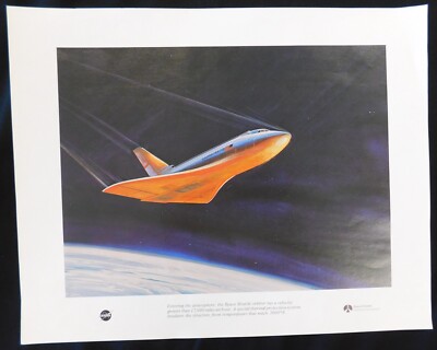 Nasa/Rockwell Space Shuttle Atmosphere Re-Entry 11x14 Lithograph