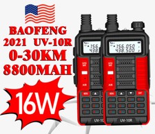 2X BAOFENG 16W UV10R DUAL BAND U/VHF WALKIE TALKIE 2-WAY FM HAM LONG RANGE RADIO