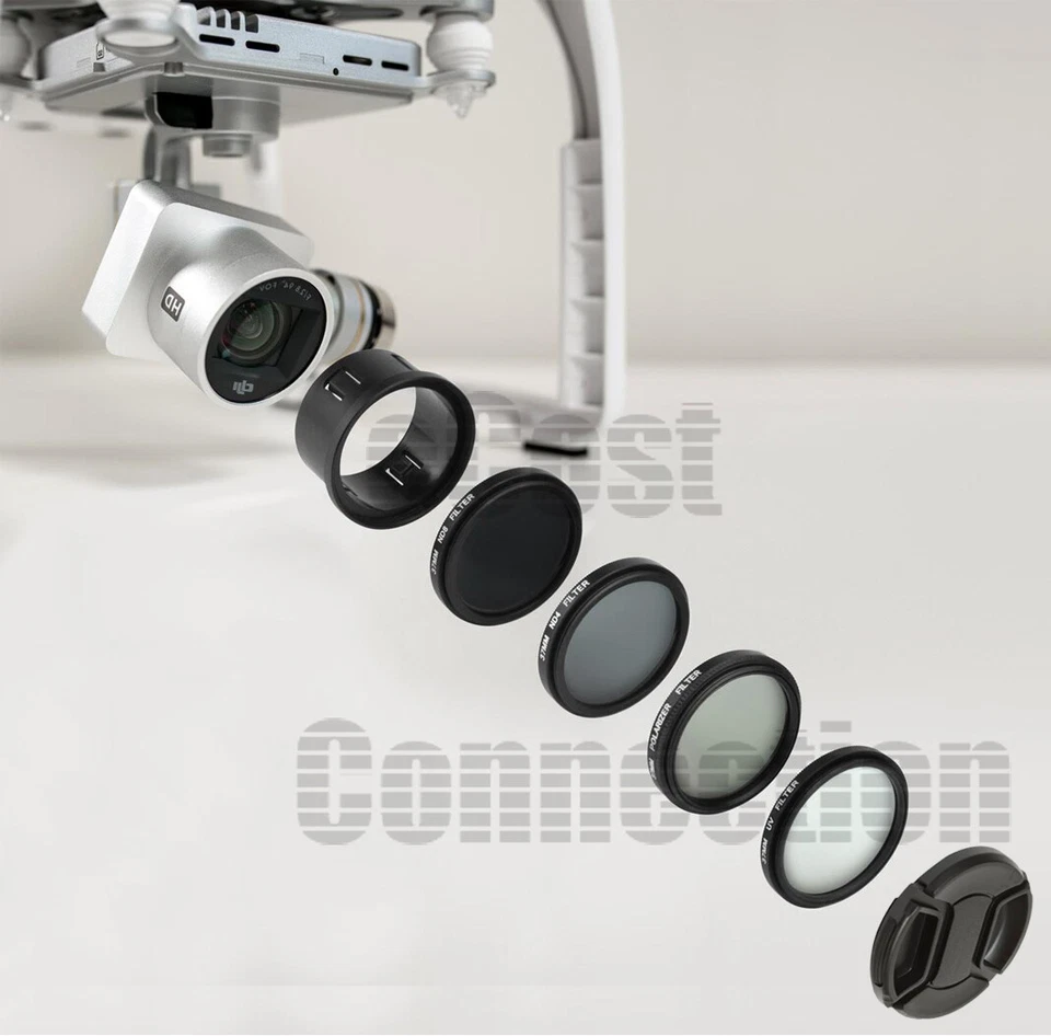 7PCS Drone Camera Lens Filter Kit 37MM MCUV CPL ND4/8 UV CPL for DJI Phantom 3 - Image 2 of 4