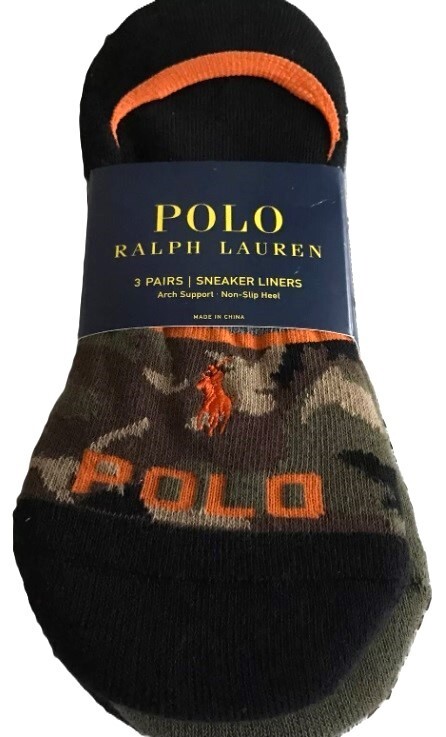 Polo Ralph Lauren Camo Verde Pony Sport Supporto Arco Sneaker Fodere Calzini Uomo 3
