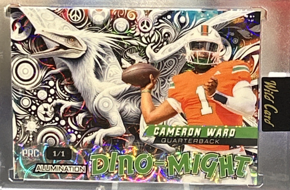 Cameron Ward 24 Wild Card Alumination Dino-Might Rookie Psychedelic Pterodactyl  