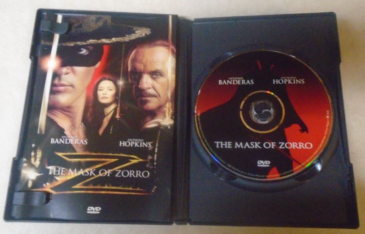 The Mask of Zorro (DVD, 1998) Antomio Banderas. Anthony Hopkins