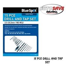BlueSpot - 15 PCE Drill and Tap Set (M3-M12) (2.5-10.2mm)