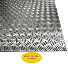 Lastra Alluminio Lamiera mandorlata casa nautica bricolage mm 3,0x500x1000