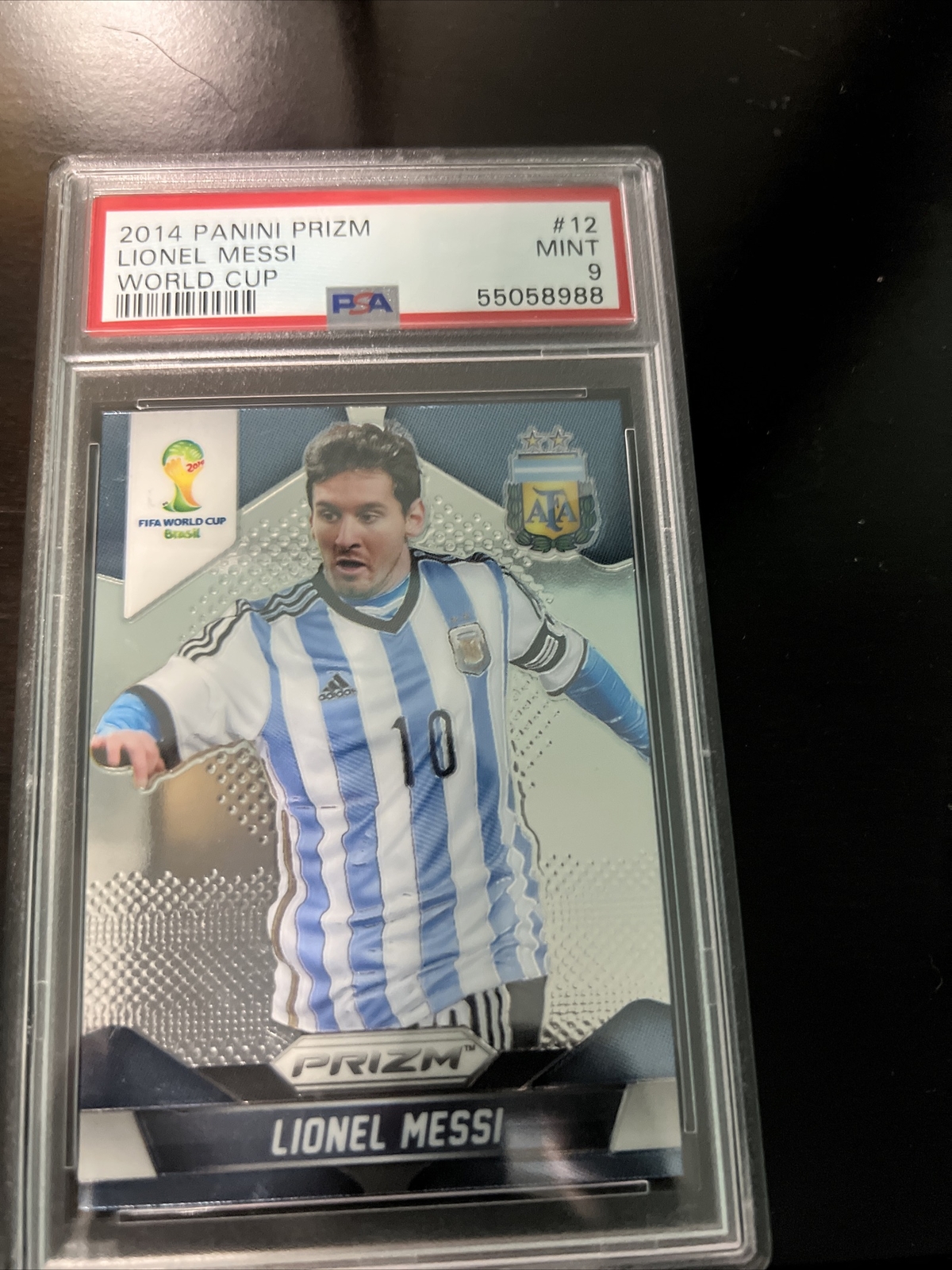 2014 Panini Prizm World Cup Lionel Messi #12 PSA 9 MINT